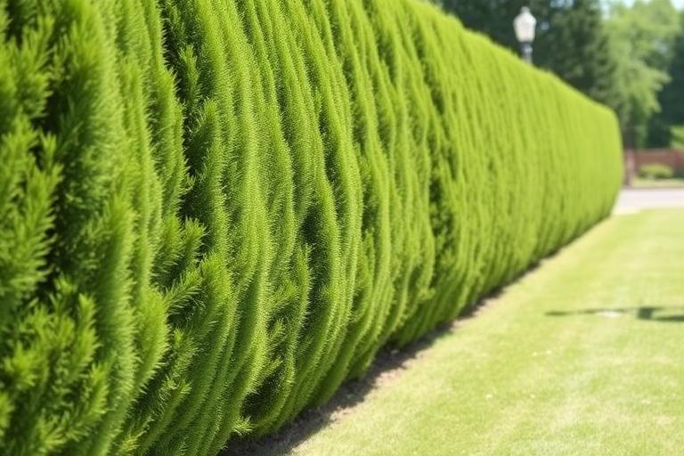 Existing hedge along east boundary