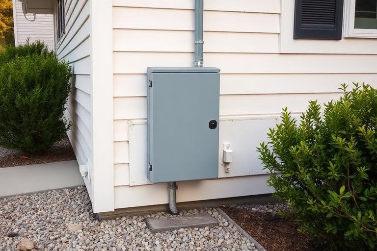Utility box at northwest corner